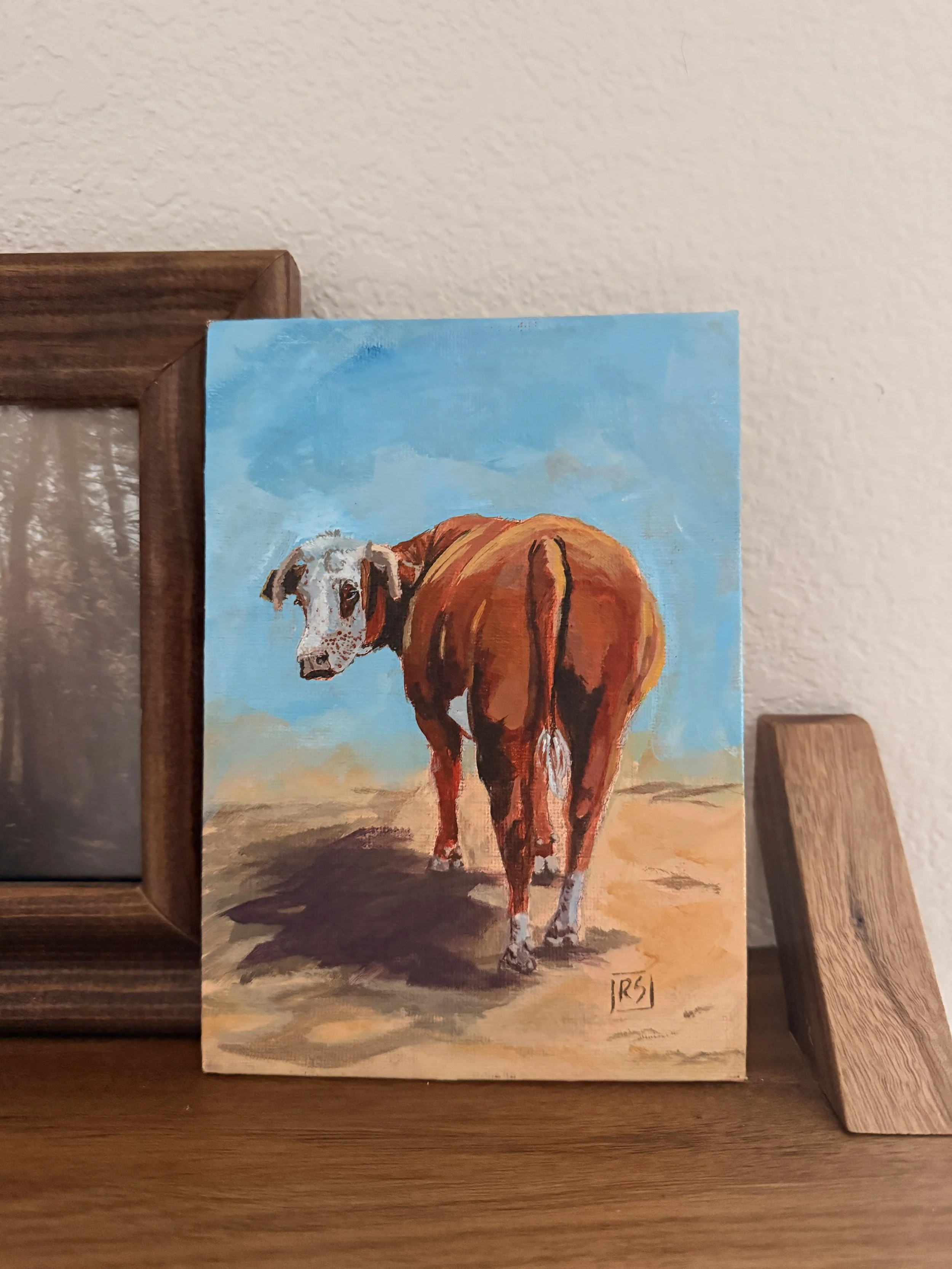 "Are We There Yet?", 5x7", Acrylic on canvas panel. AVAILABLE, $105 unframed. Contact for purchase