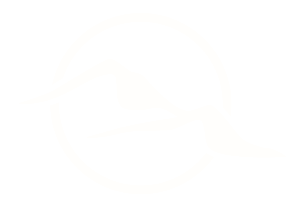 A black and white logo featuring a stylized bird flying in front of a circular sun or moon.
