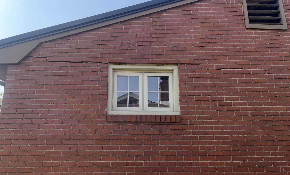 Before: Rusted steel lintel in Castle Shannon, Pennsylvania