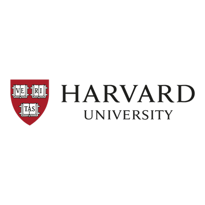 Harvard University logo with shield featuring the word 'VERITAS' and Harvard text