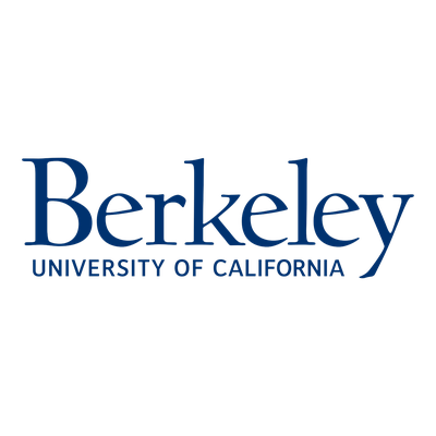 Berkeley University of California logo in blue text