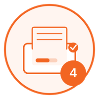 A mobile app notification with a checklist or approval icon and a number 4 badge.