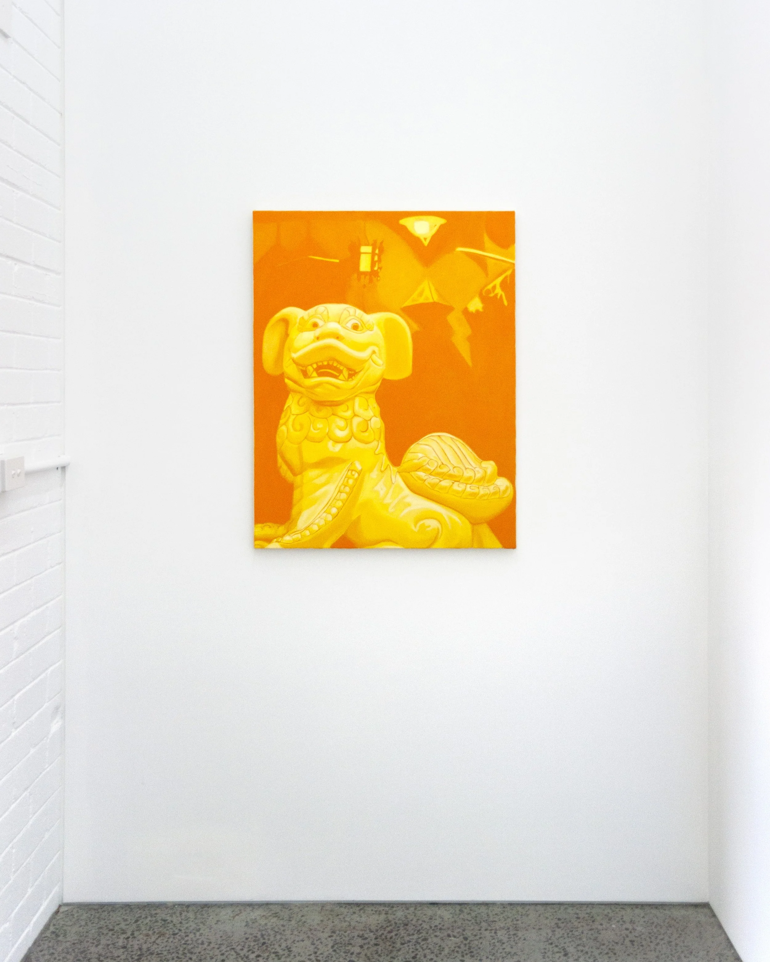  Con Chó (Không Mèo)   
2025.  
Oil on canvas.  
90 x 70 cm.