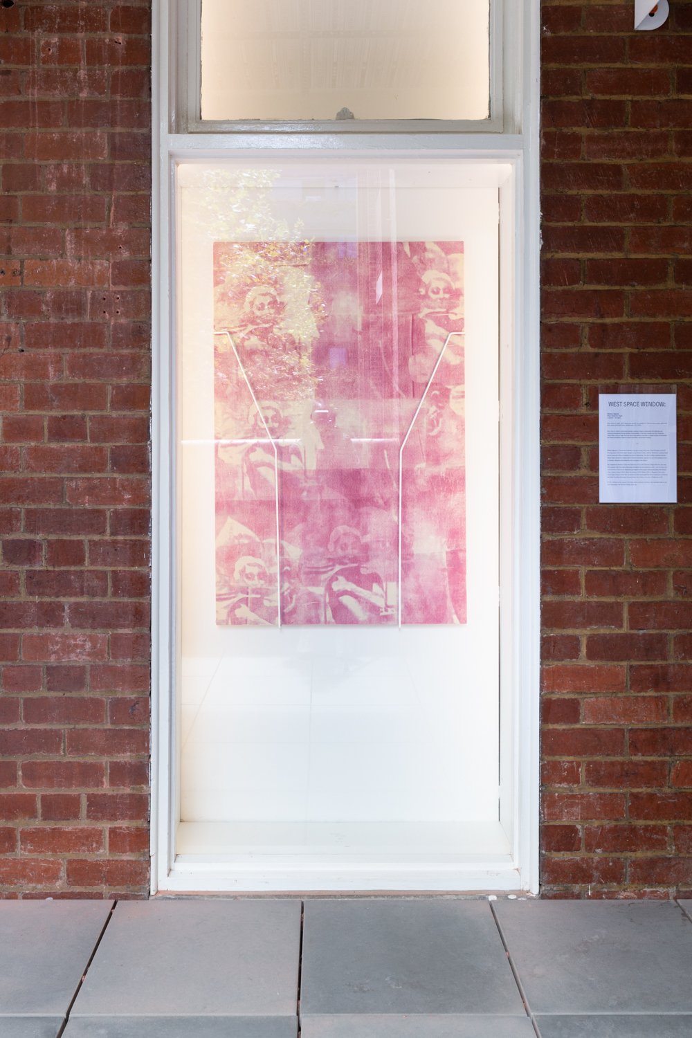  Water Street by Night   
2024.  
Inkjet print transfer via 'Gardenia' by Zara on calico, rabbit skin glue, custom mild steel frame, enamel paint.  
122 x 80 cm.  
Documentation by Janelle Low.