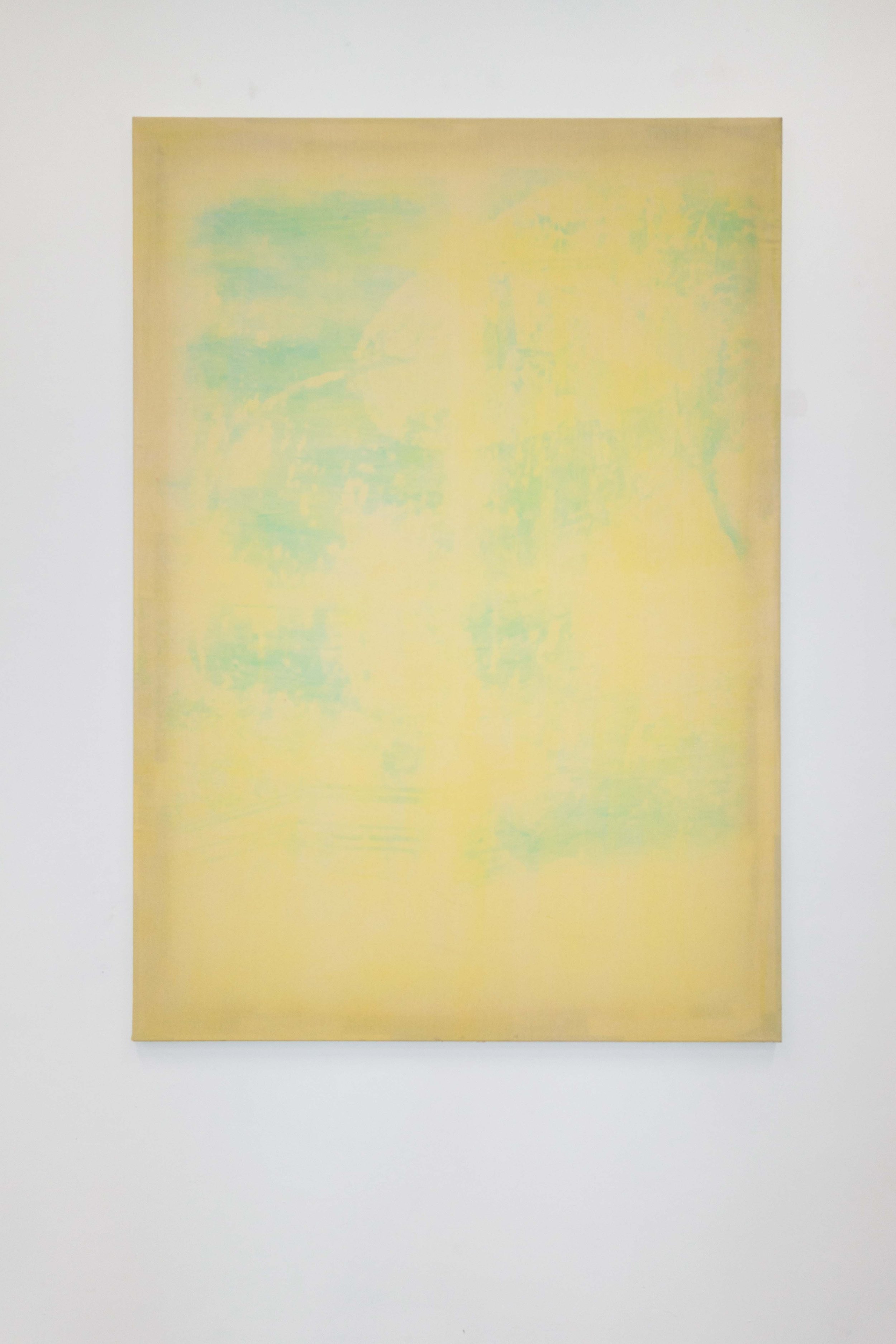 'Funeral Hues IV'
2021. Inkjet print transfer via 'Heat Rush' by Beyonce, 'Evamour' by Eva Longoria, and fabric dye on calico cotton. 162 x 114 cm.