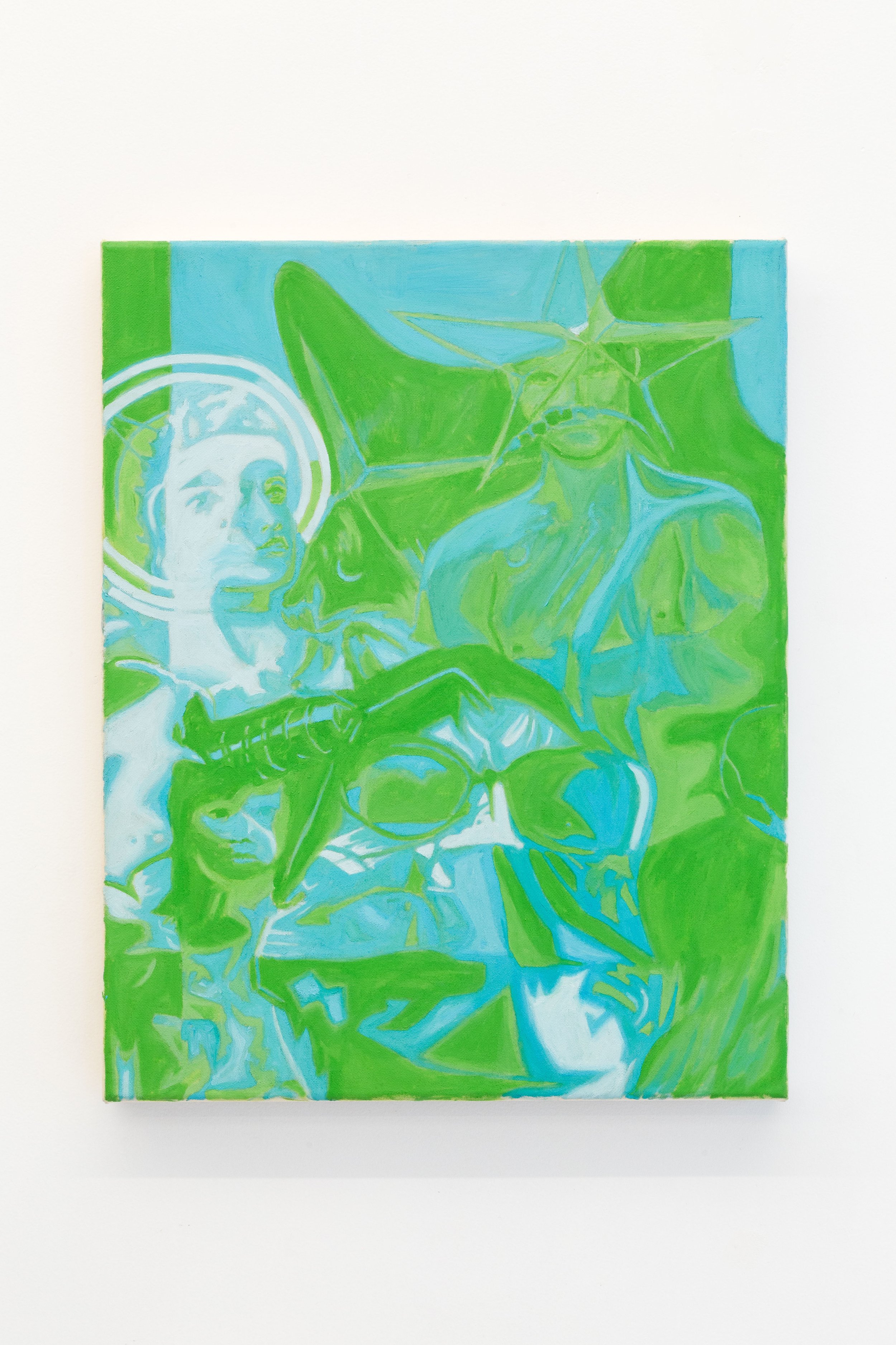 'Mummy, where the hell have you been loca?'
2021. Oil on canvas. 50 x 40 cm. Documentation by Panisa Ongwat.