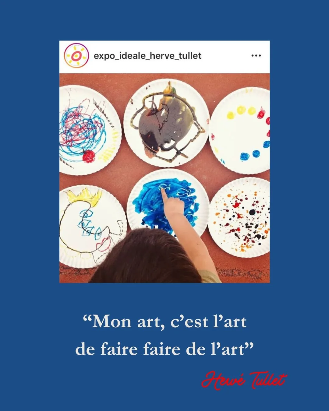 "My art is the art of making (others) make art." Herv&eacute; Tullet

@hervetullet has always been a great inspiration to me both as a parent and a facilitator, today he continues to inspire me in this practice as well. 

Picture of my son 