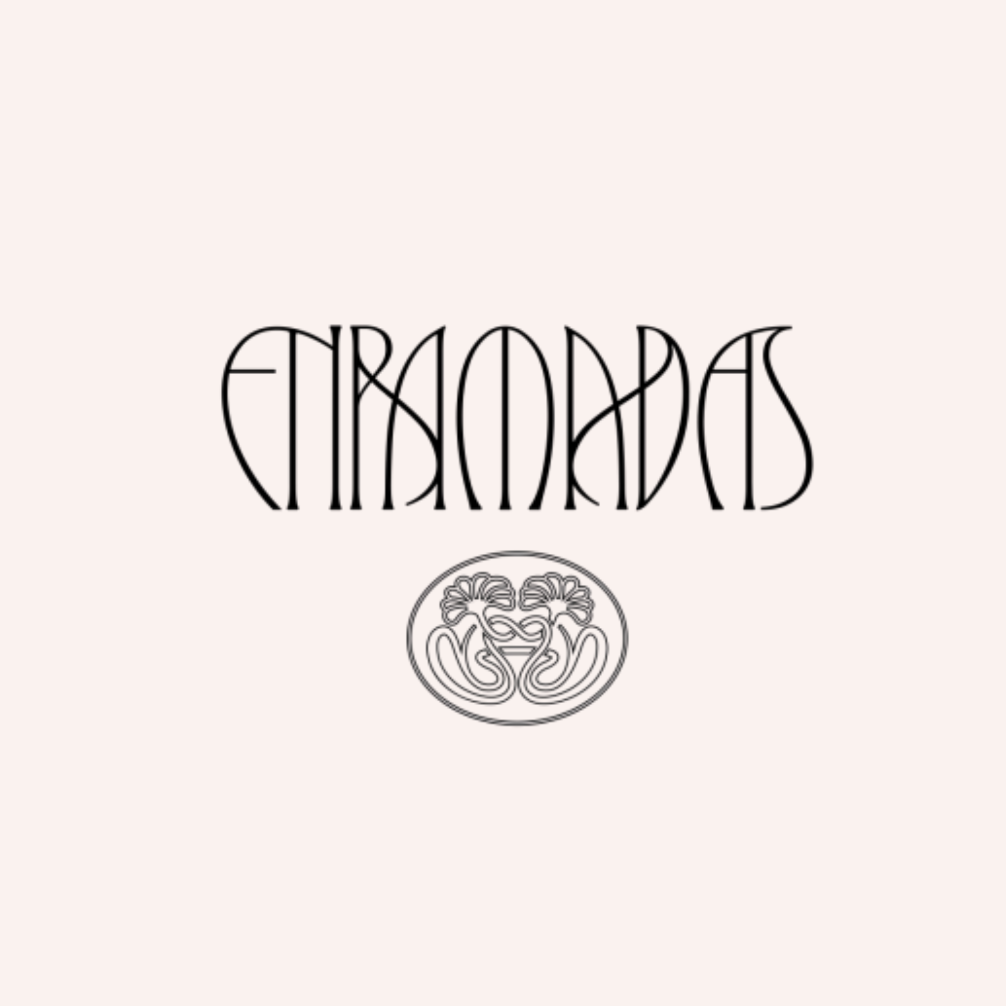 Texto en letras elaboradas que dice 'Eirasreras' y debajo un diseño circular con figuras decorativas.