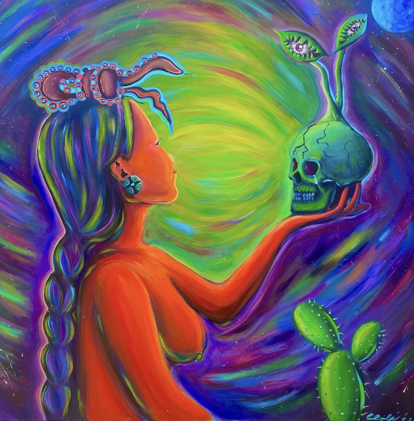 “Friends With Fear”
Acrylic on Canvas 
2022