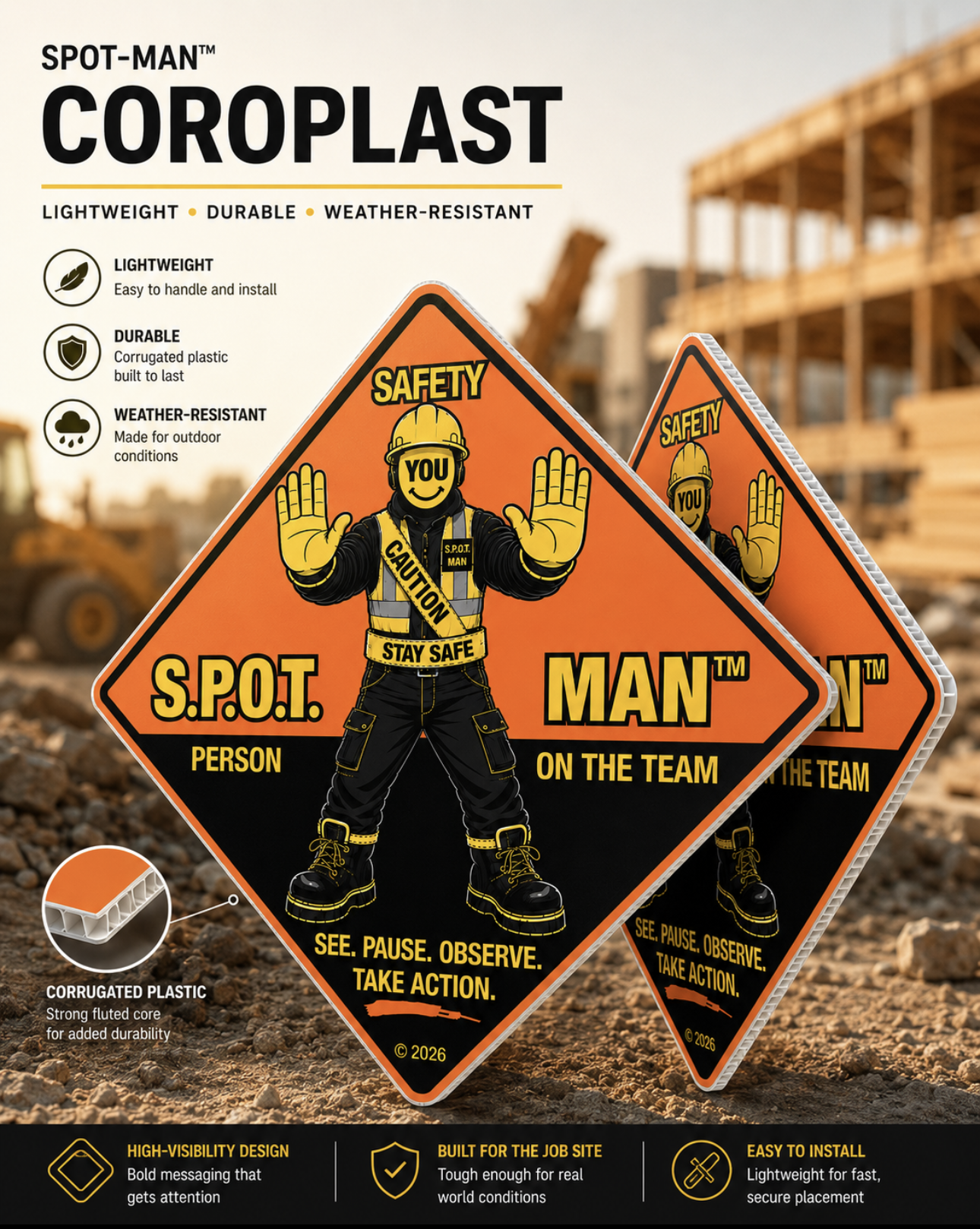 SPOT-MAN™ Coroplast Safety Awareness Package