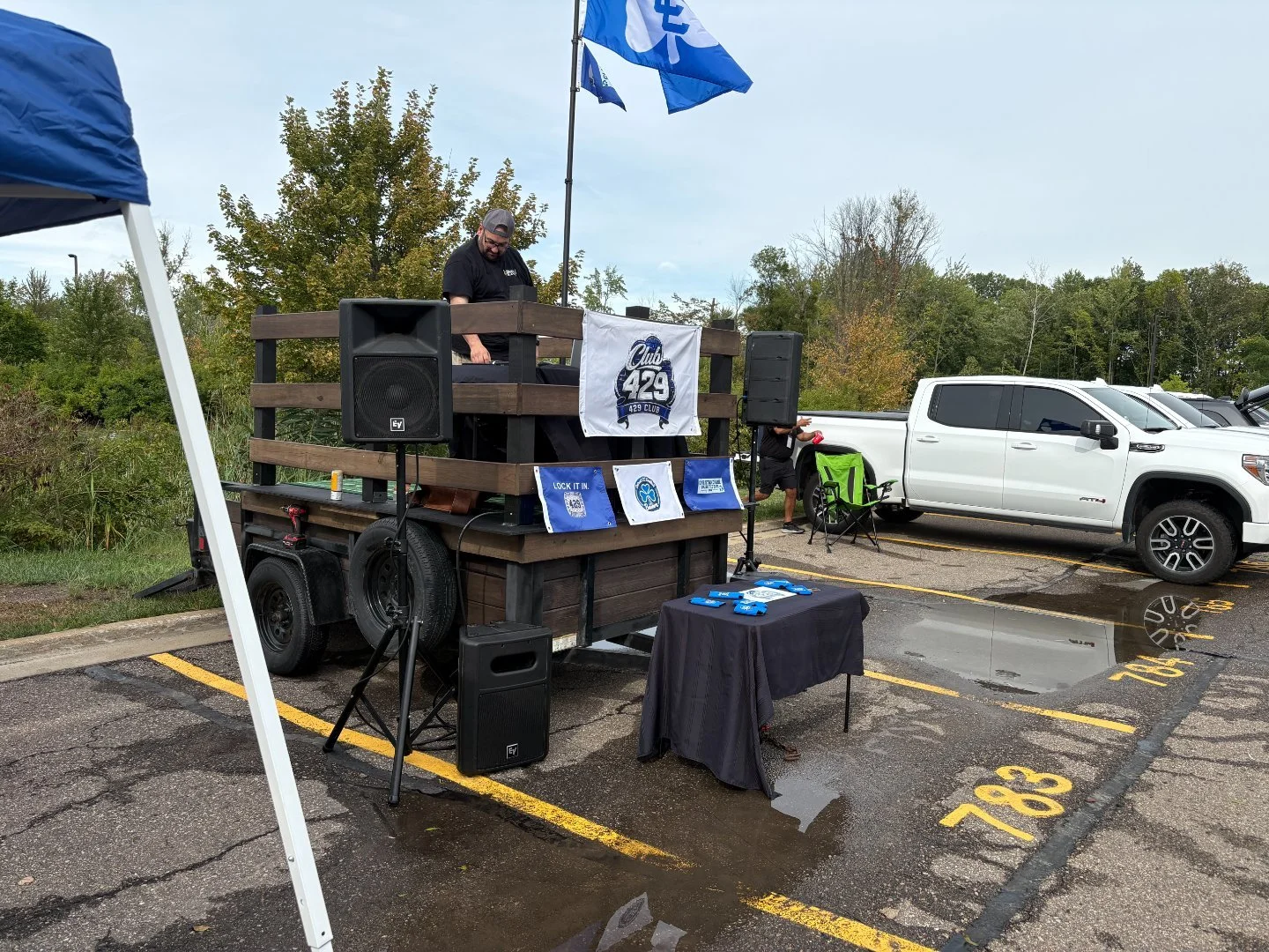 DJ setup for Tailgate event