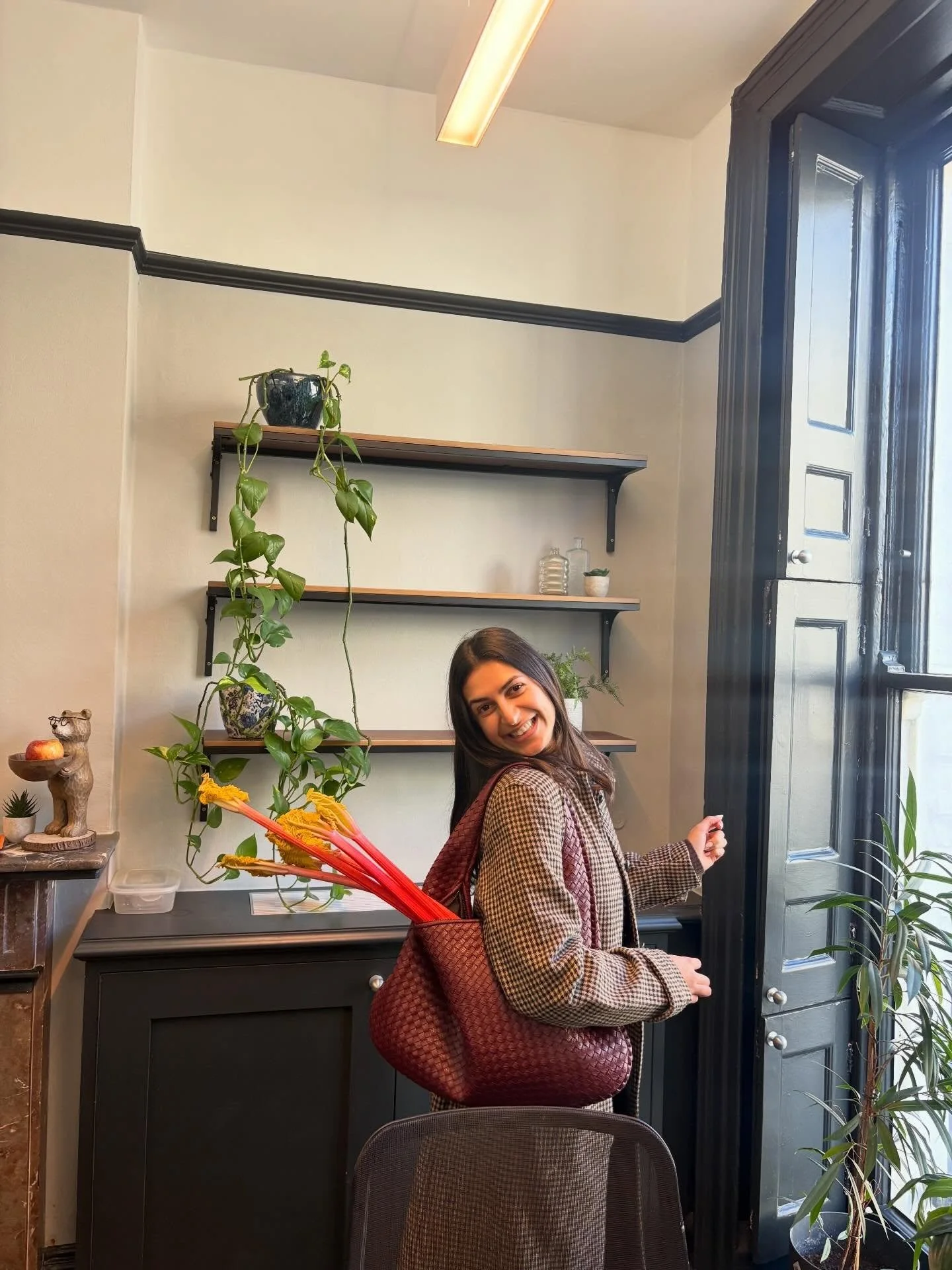 Rhubarb took over the 84 office this month after @clemmiedonohoe won a whopping 12kg of the stuff (all it took was 50+ very casual entries). Backpacks and bags were brimming with the prettiest Tomlinson&rsquo;s Forced Rhubarb stems from @natoora as t