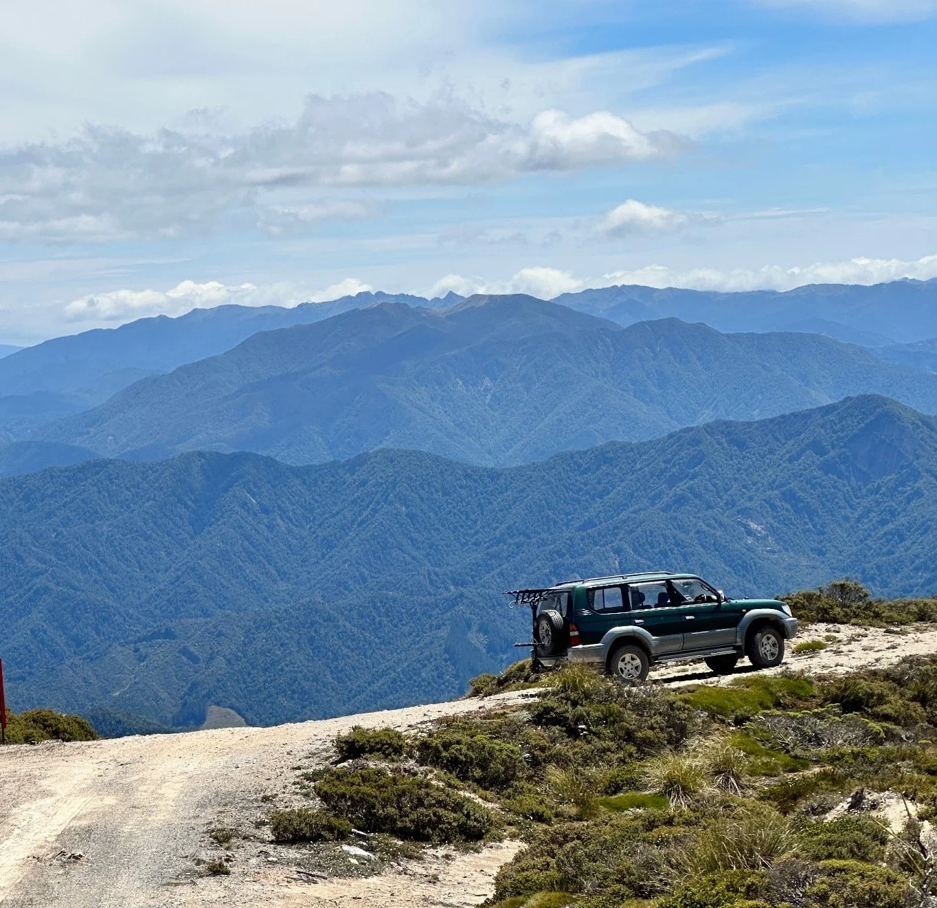 Prado on top of Mount Murchison