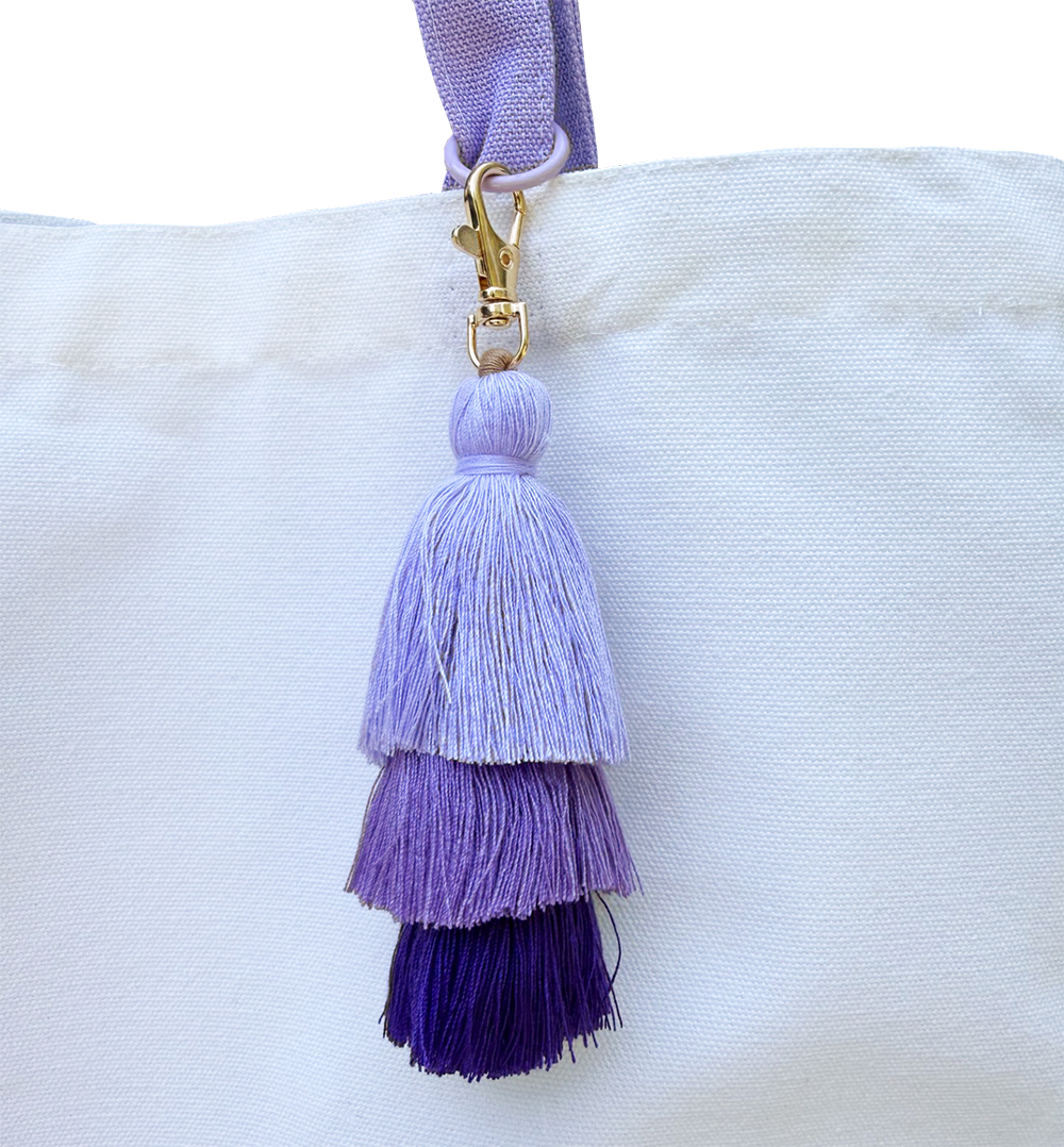 Purple Puff Bag Charm