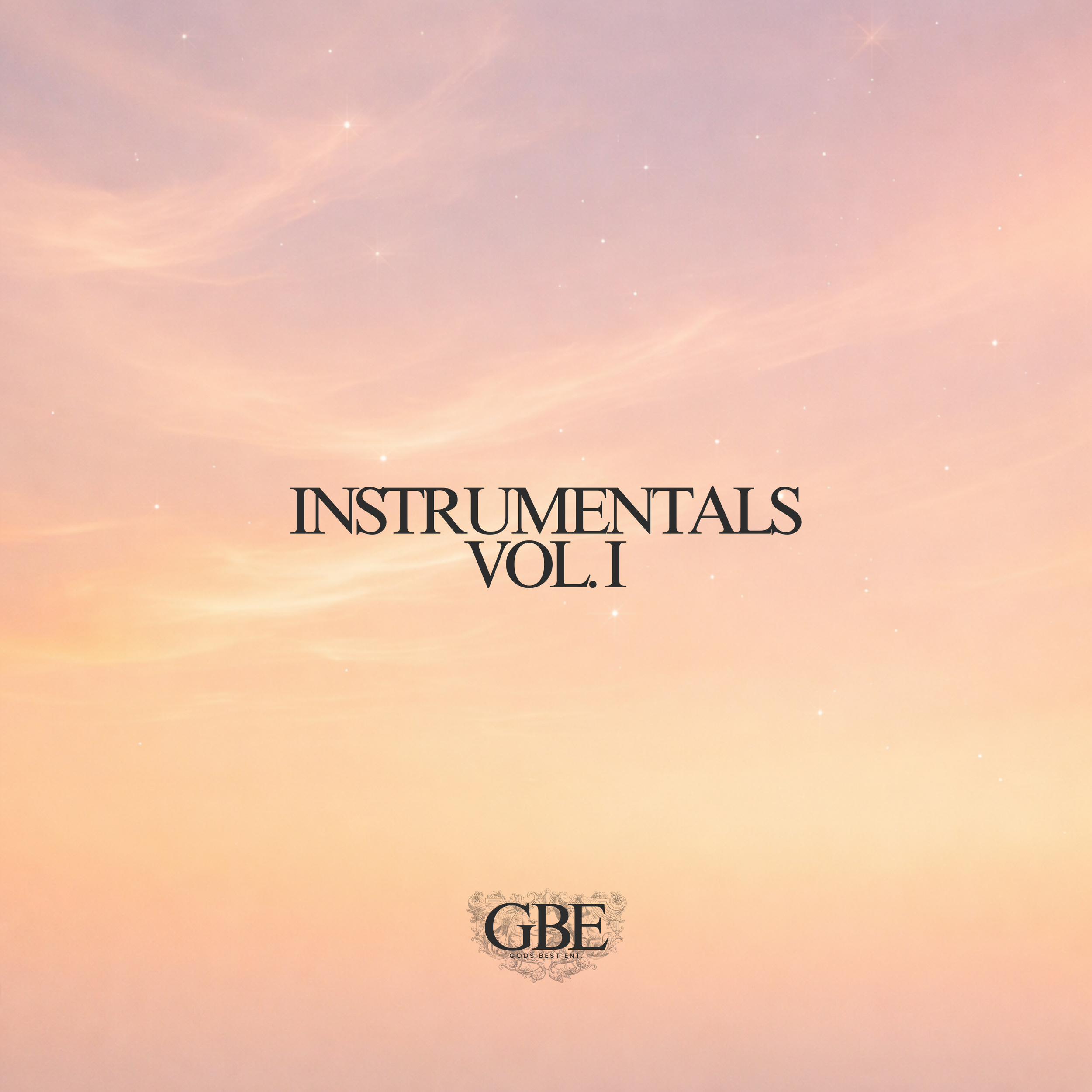 GBE Instrumentals Vol. I album cover with pastel sky background