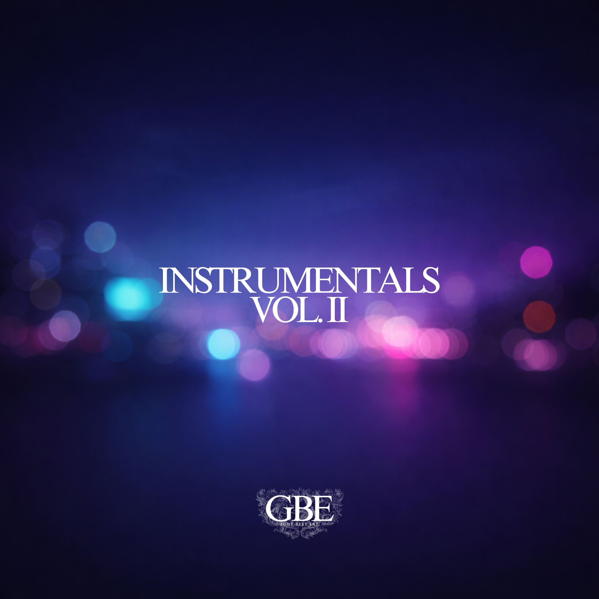 GBE Instrumentals Vol. II album cover with blurred city lights background