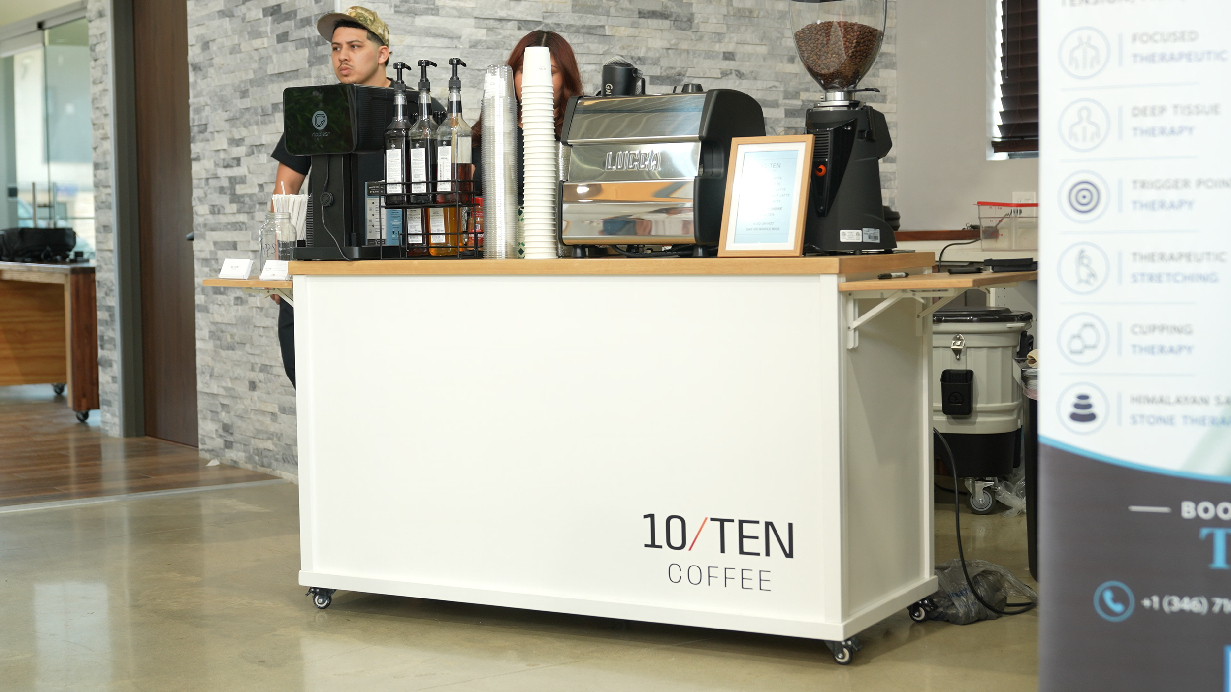 Houston premium coffee cart catering by 10TEN Coffee