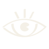Black and white drawing of an eye with sun rays above it.