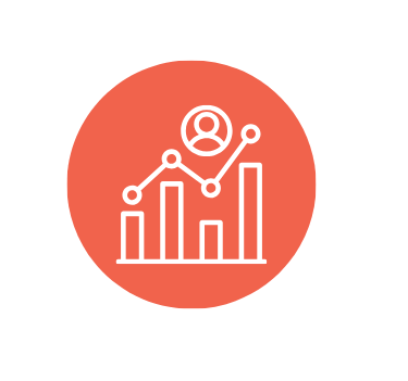 icon representing healthy business culture with real-time metrics