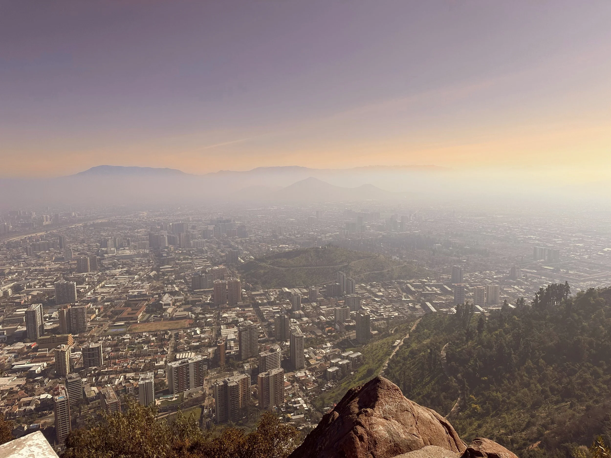 View from Parque Metropolitano in Santiago, Chile