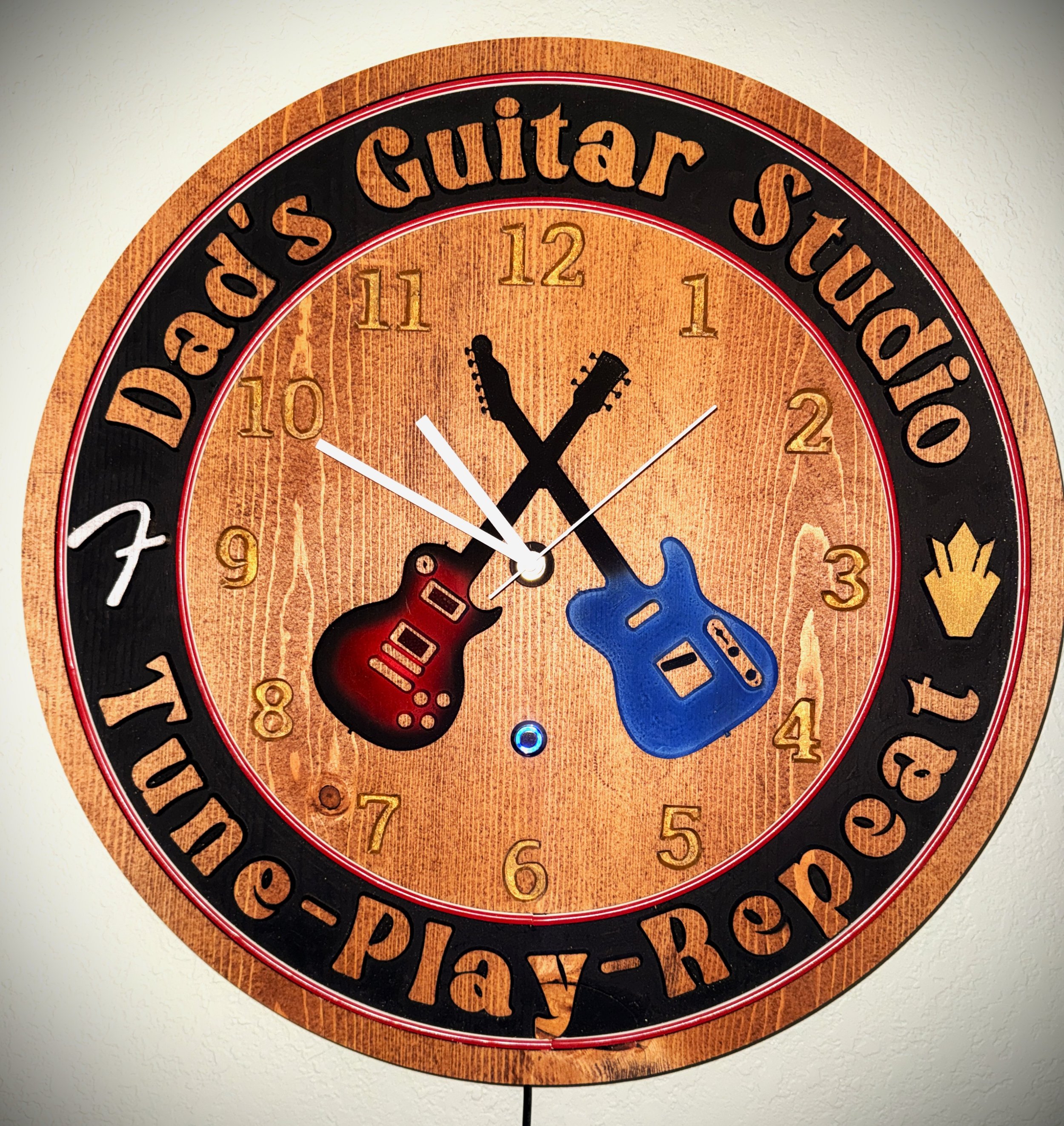 Dad’s Guitar Studio Clock