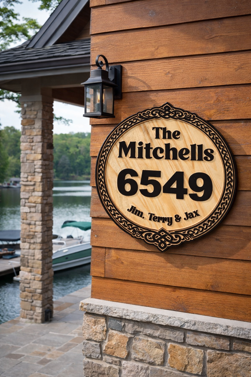 Custom Address Sign (Name & House Number)