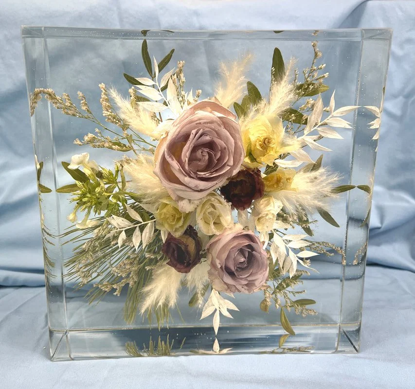 Eternal Bloom Resin Memorial Square