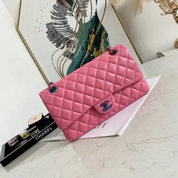 CL Pink Quilted Lambskin -23CM