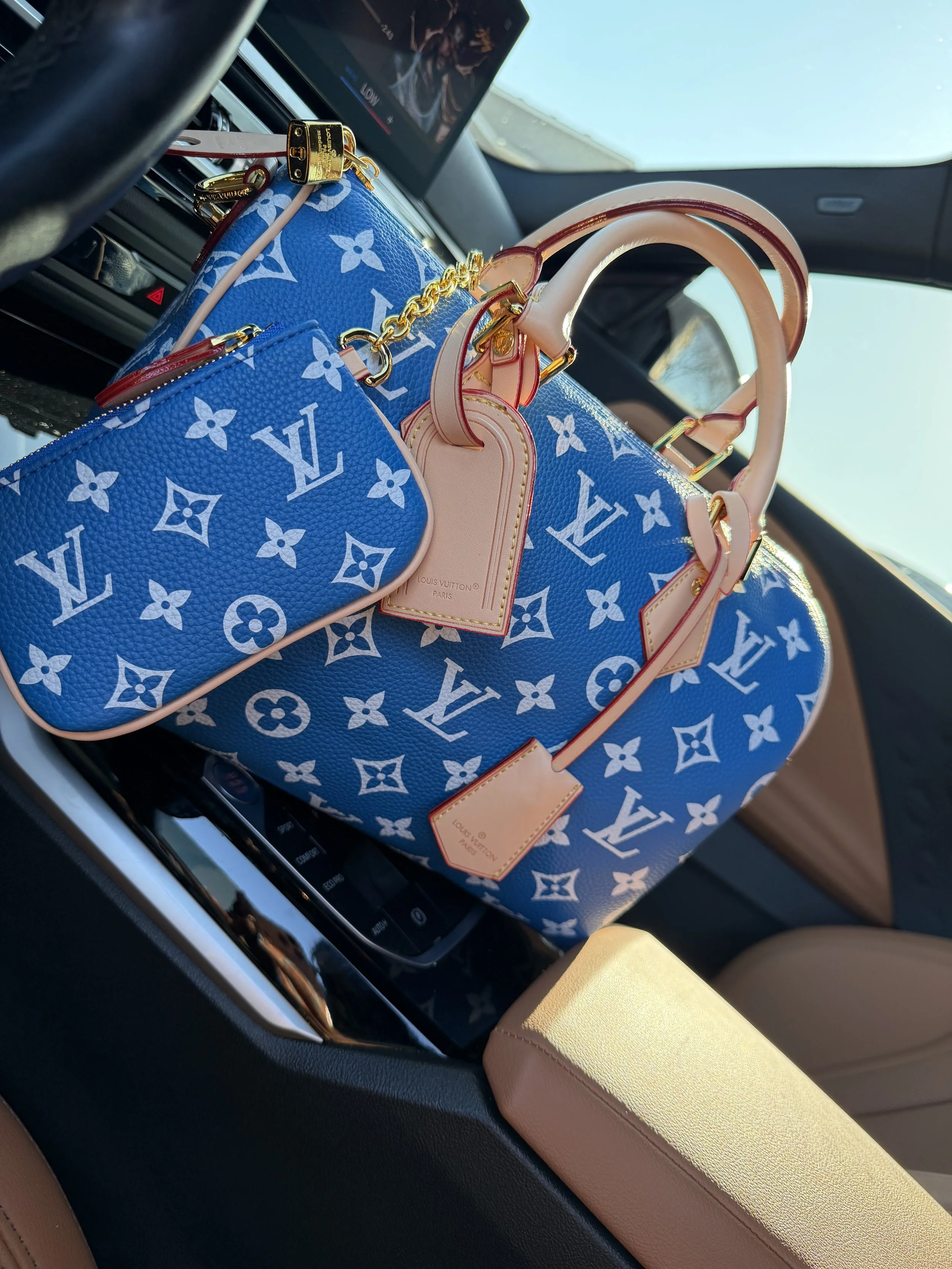 Blue Speedy P9 Monogram
