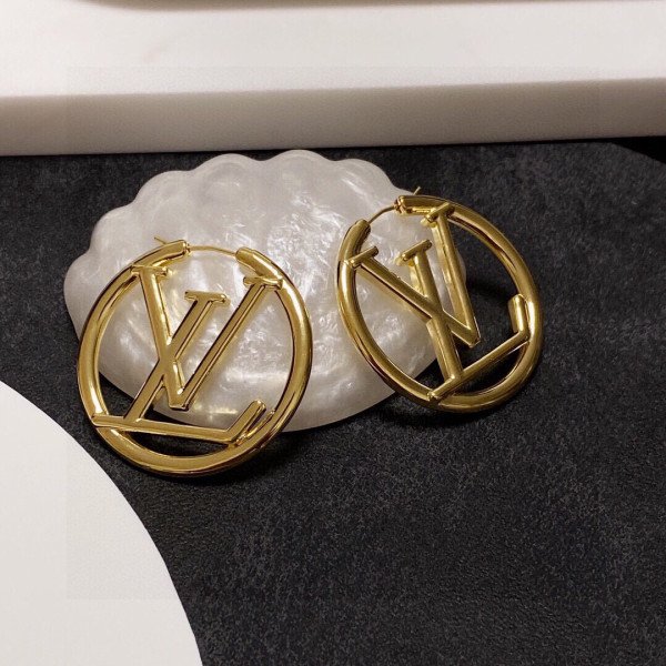LV GOLD HOOP EARRINGS