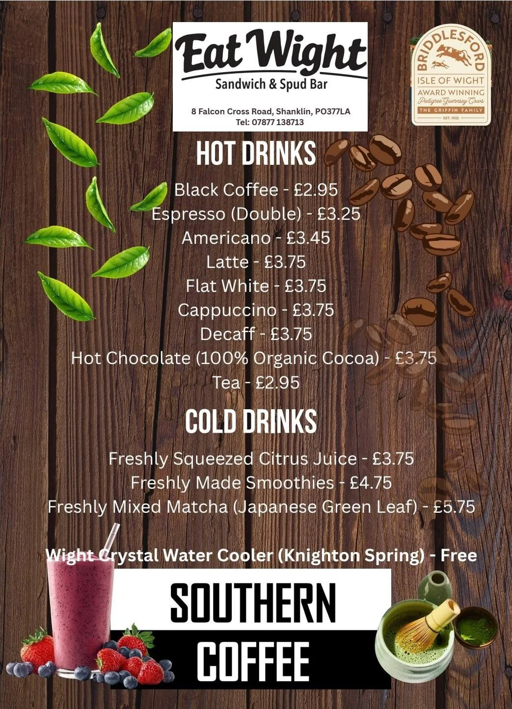 Drinks Menu