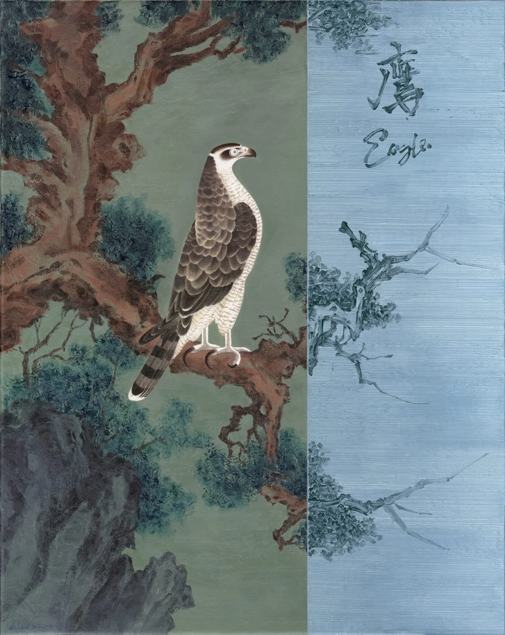  Calm and Content Eagle 
 Oil on canvas 
 120 x 150 cm, 2020 