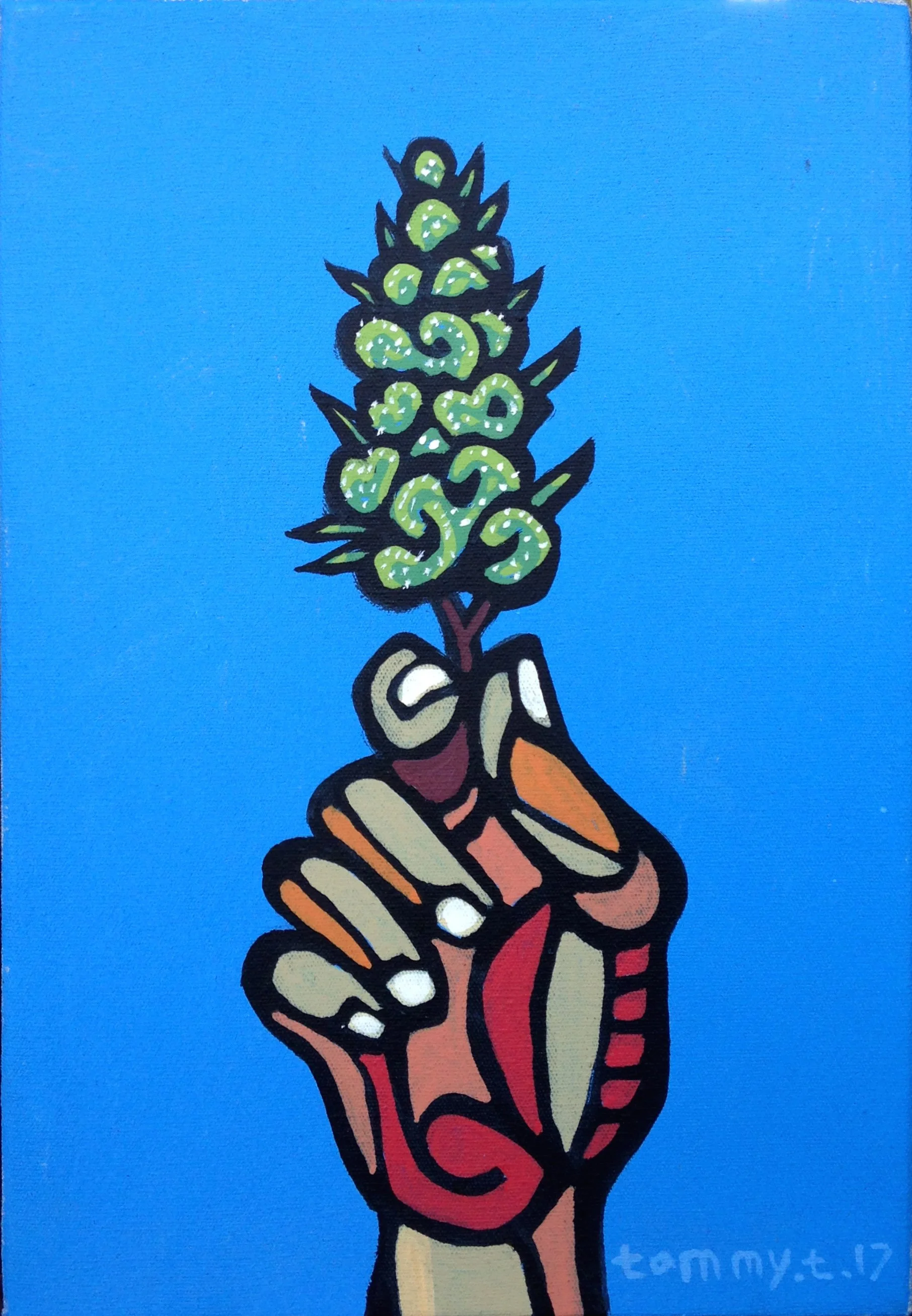  Kush Head 
 Acrylic on canvas 
 20 cm x 30 cm, 2017 