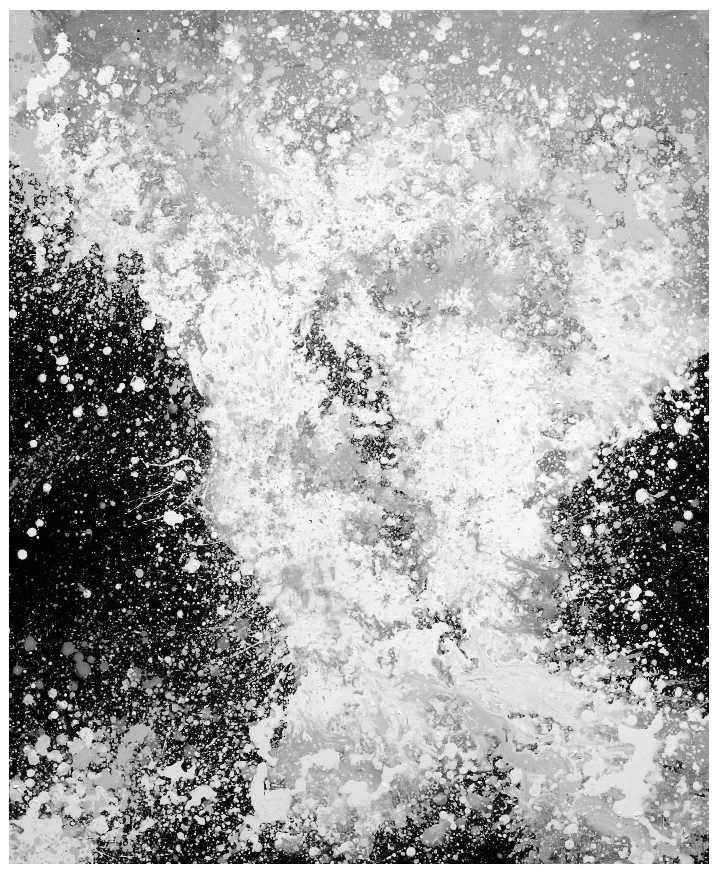  Desrat Fianda 
 Waves Series #2 
 acrylic on canvas 
 144 cm x 120 cm, 2023 