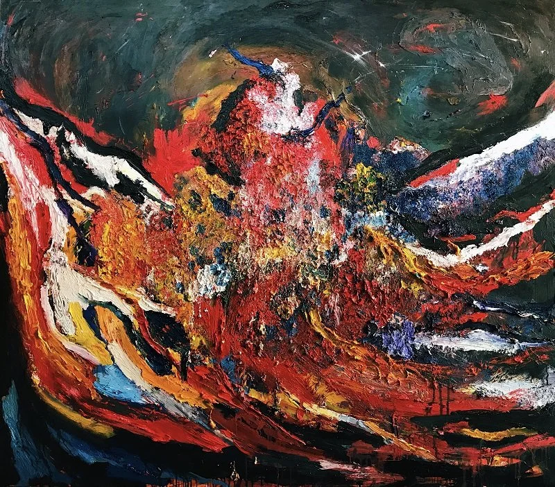 A Snowball Effect 
 Oil and acrylic on canvas 
 150 cm x 170 cm, 2021 
