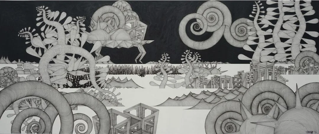  Journey to Nowhere #34 
 Pen on paper 
 2018 
