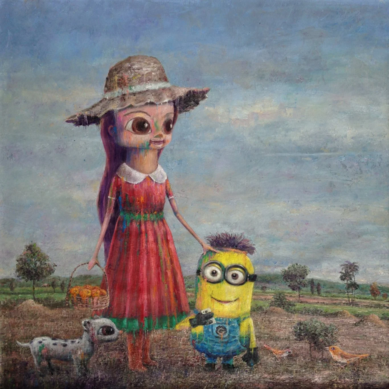 Riki Antoni 
 My Friend 
 Oil on canvas 
 100cm x 100cm, 2016 