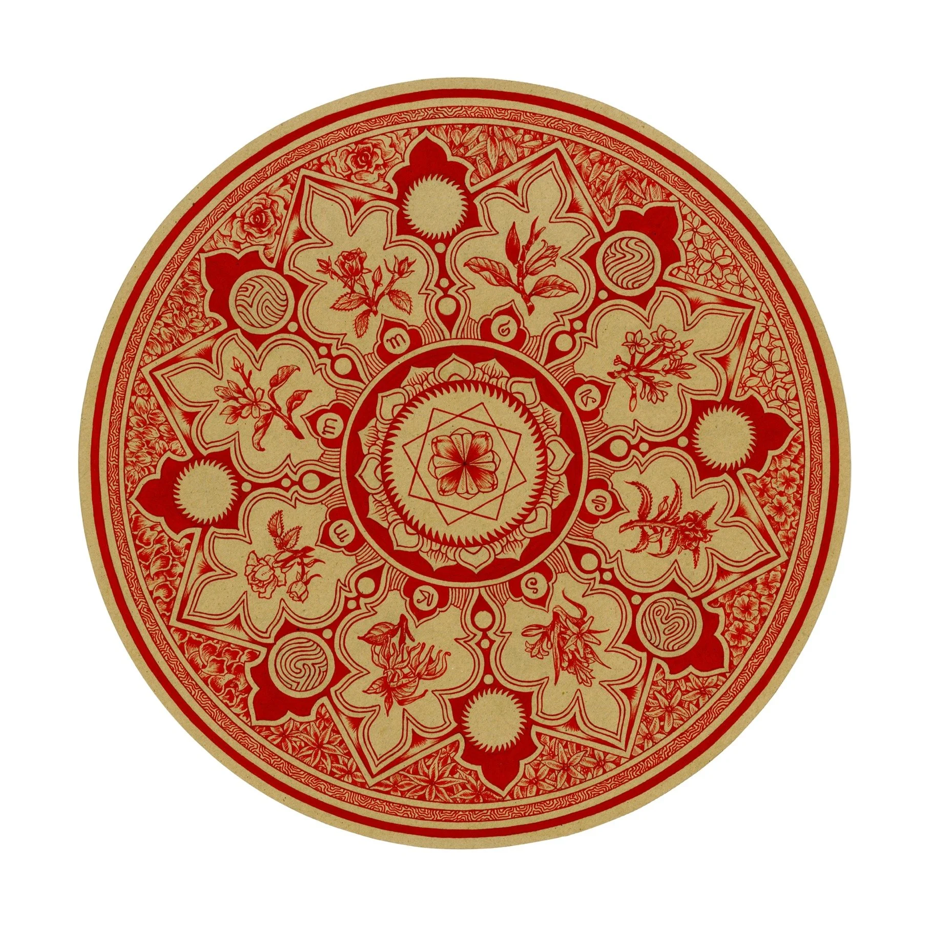  Sekar Mandala 
 Ink on Paper 
 30 cm, 2023 