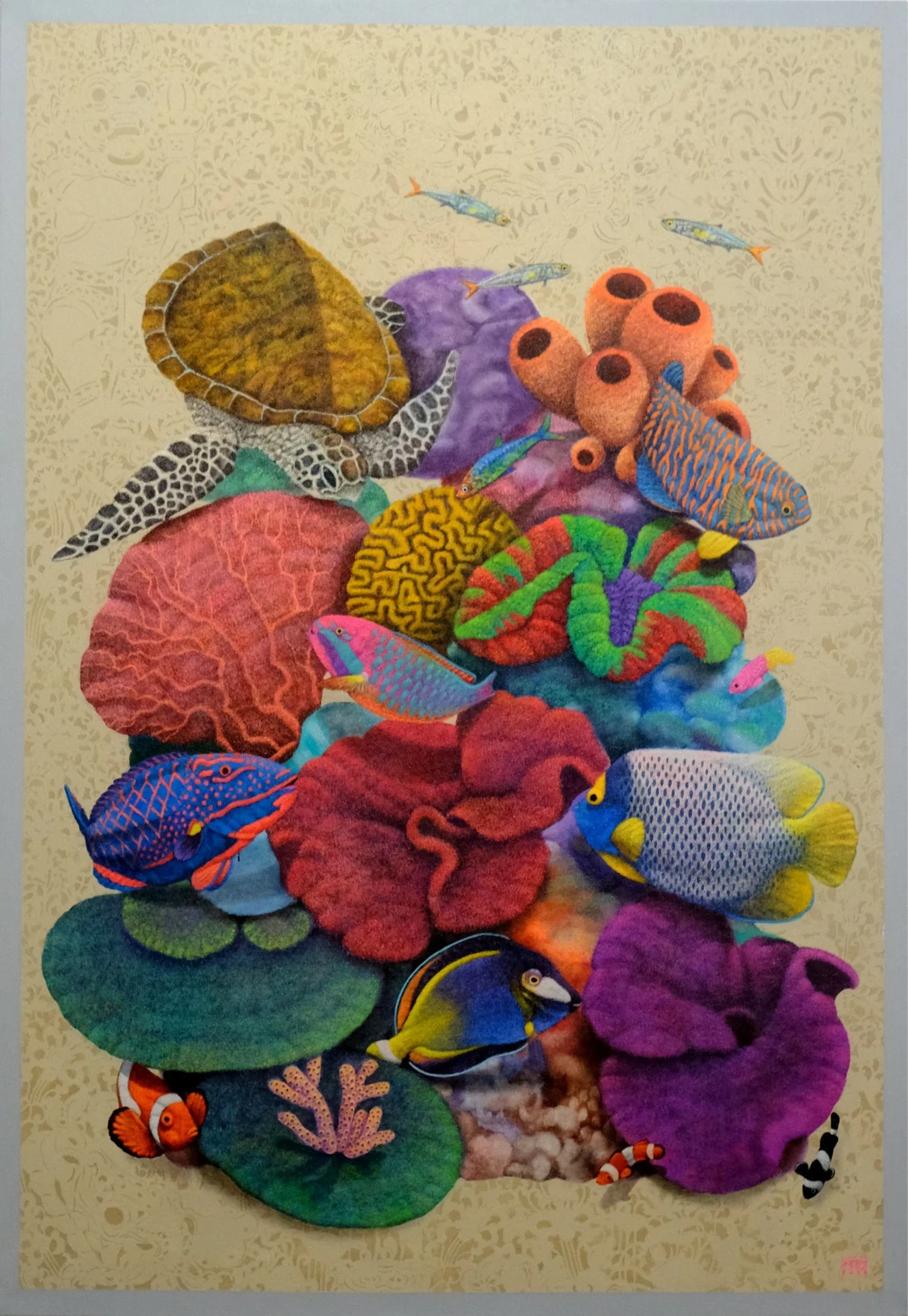 I Kadek Suardana 
 Beauty in The Sea 
 acrylic on canvas 
 100 cm x 70 cm, 2023 