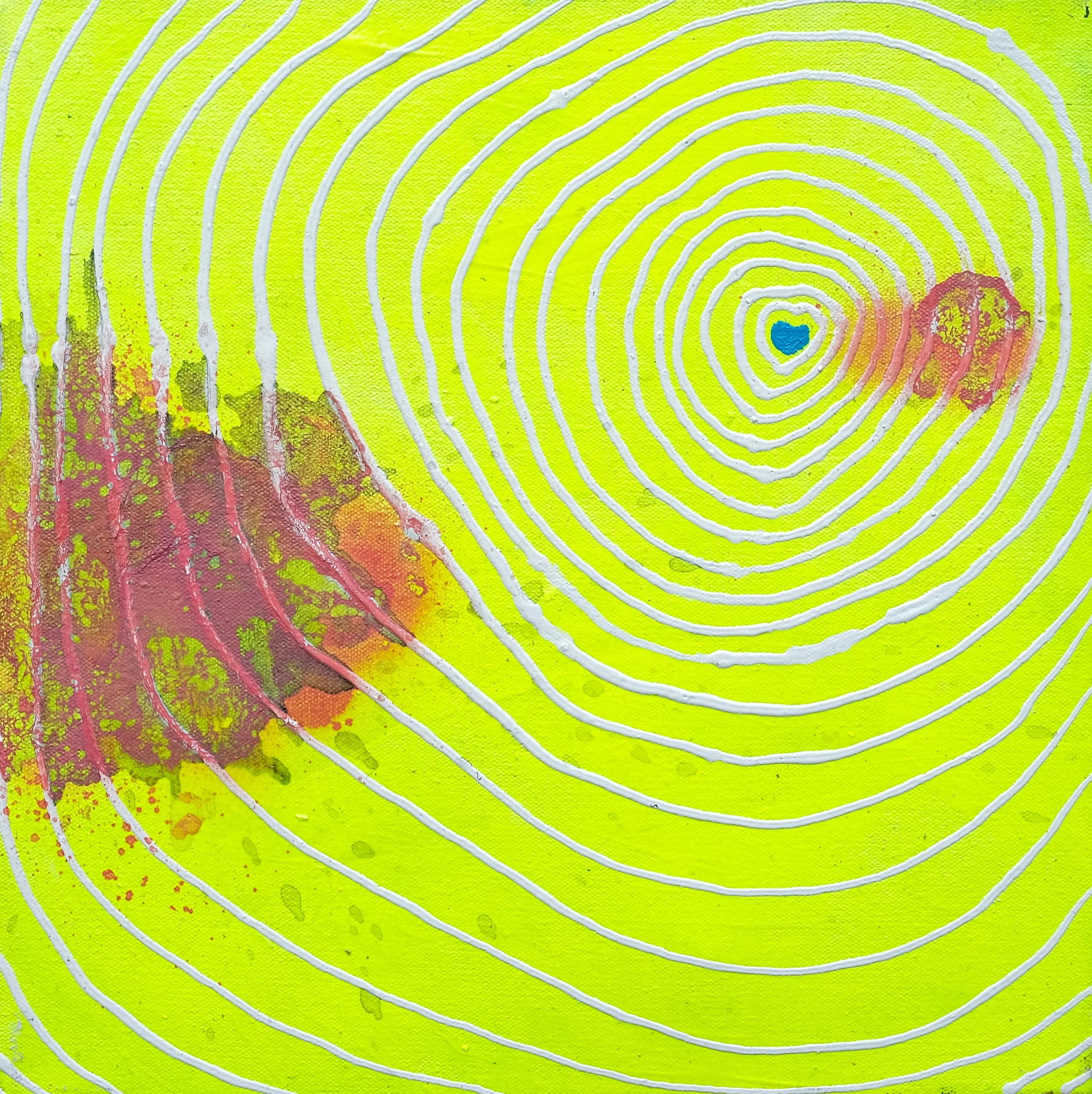  Danar Pintar Najati 
 Noktah 
 Acrylic, spray paint on canvas 
  30 cm x 30 cm (9 panel), 2022 