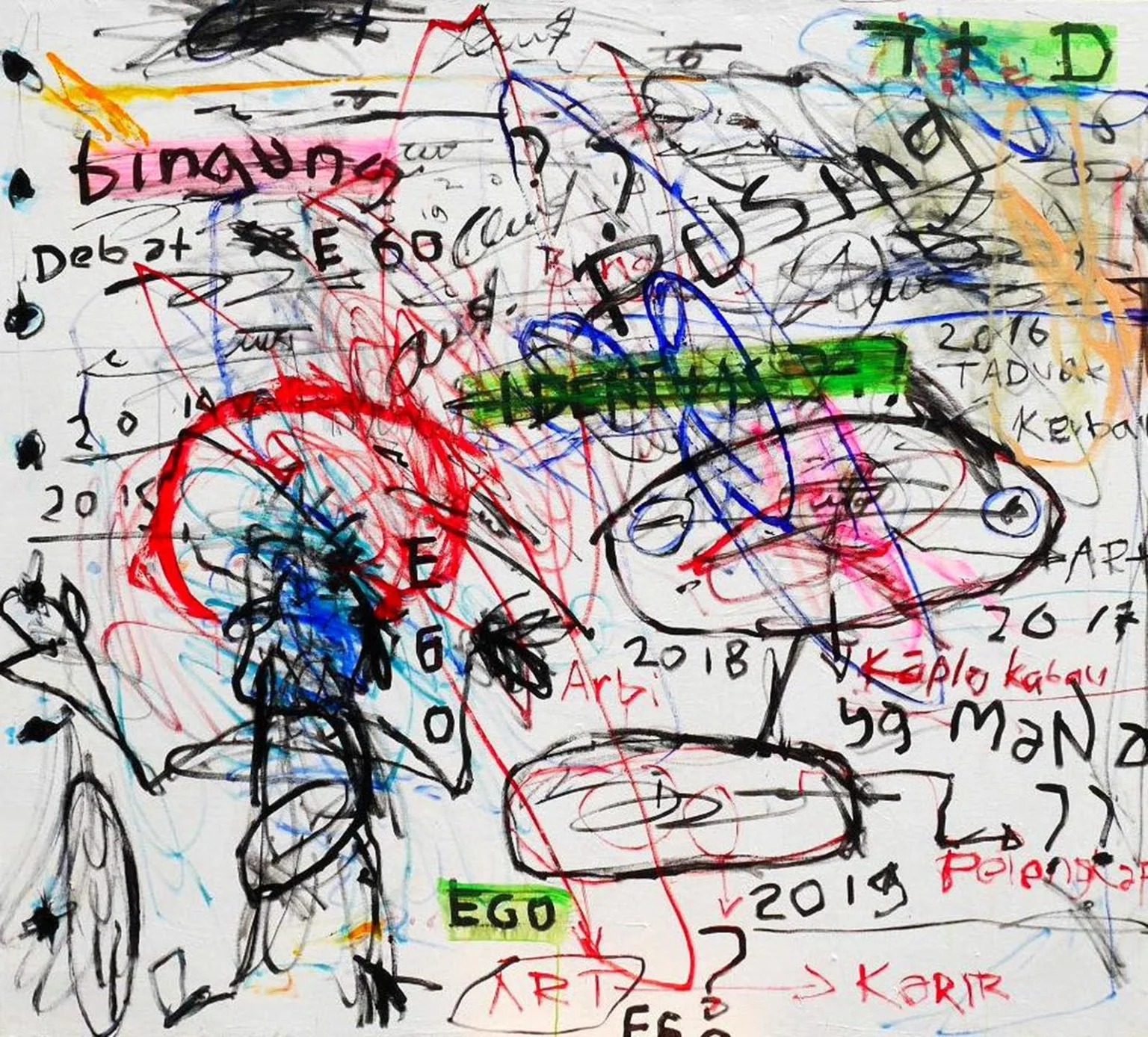  Searching For Identity 
 Acrylic on canvas 
 Dimensions unavailable, 2019 
