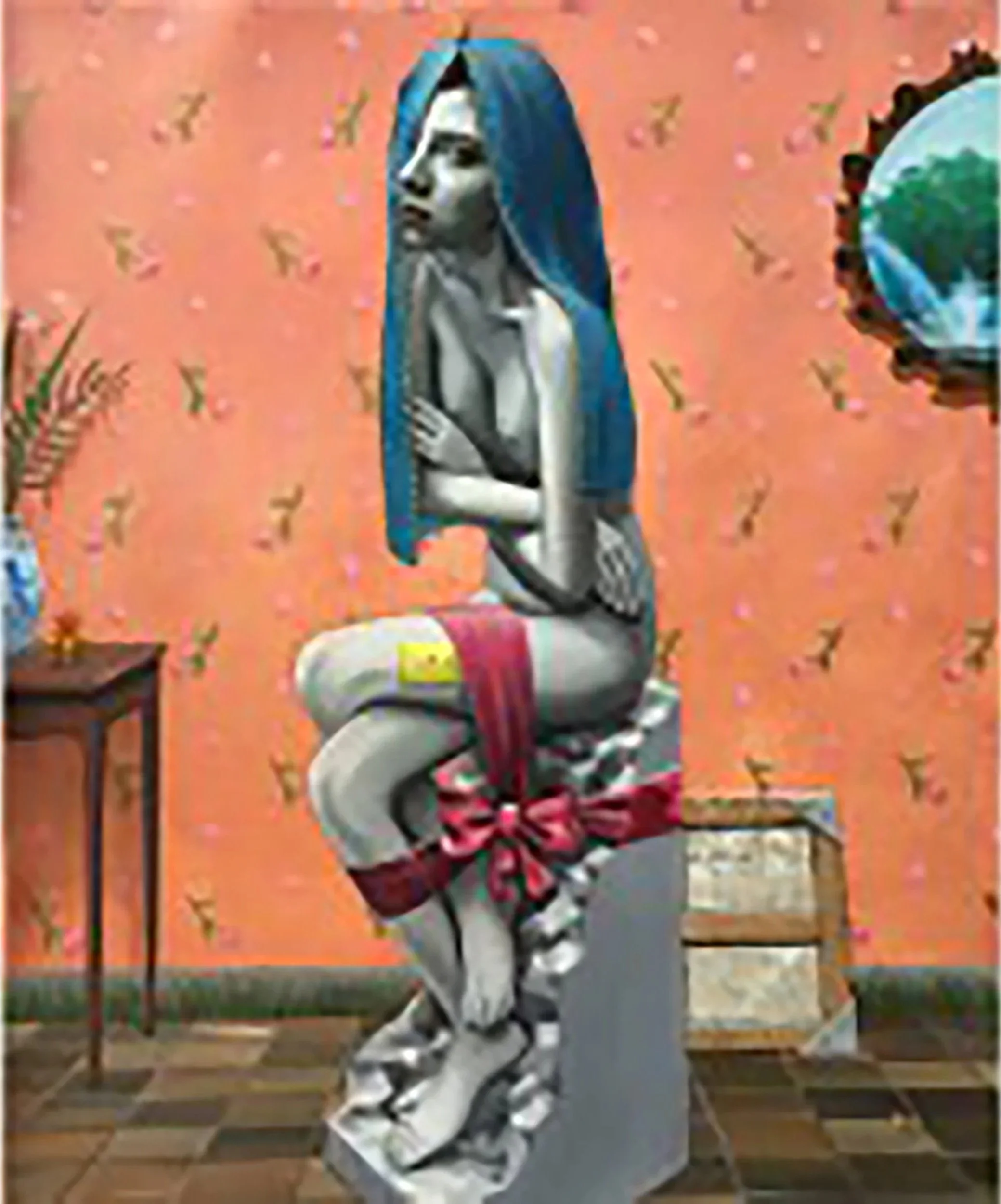  Gino Rubert 
 The Gift 
 Mixed media on canvas 
 40 cm x 33 cm, 2015 