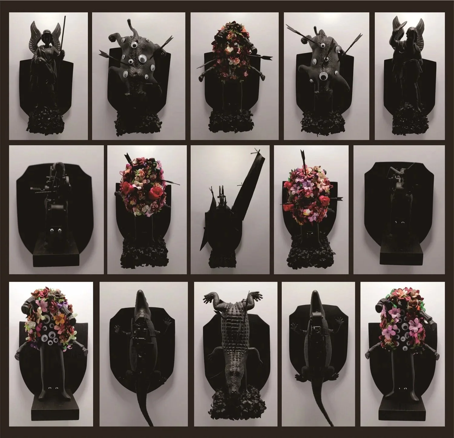  Stefanus Endry Pragusta 
 Tropical Toys 
 Toys, found object 
 Variable dimension (15 pieces), 2019 