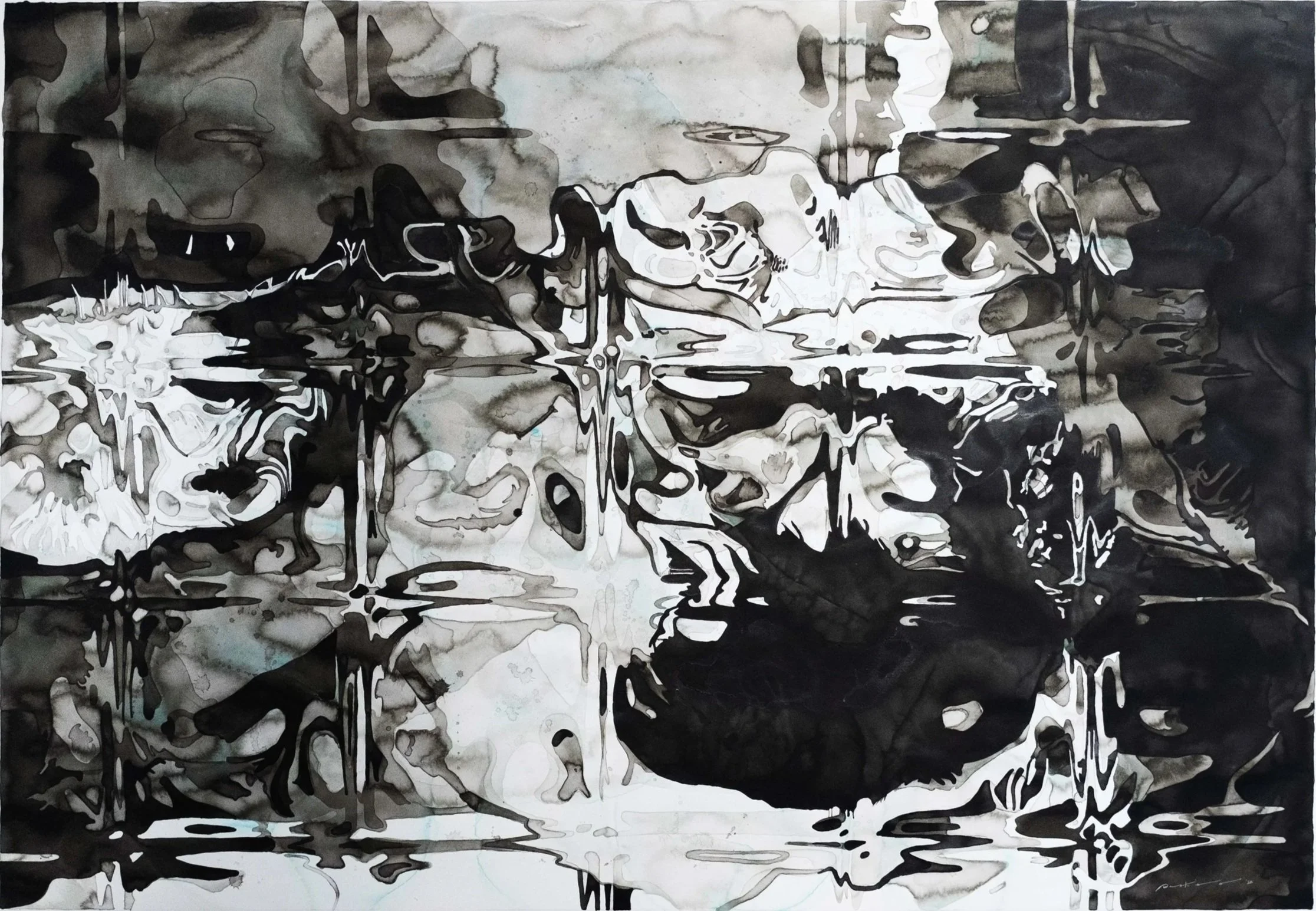  Lullaby 
 Ink on paper 
 120 cm x 130 cm, 2019 