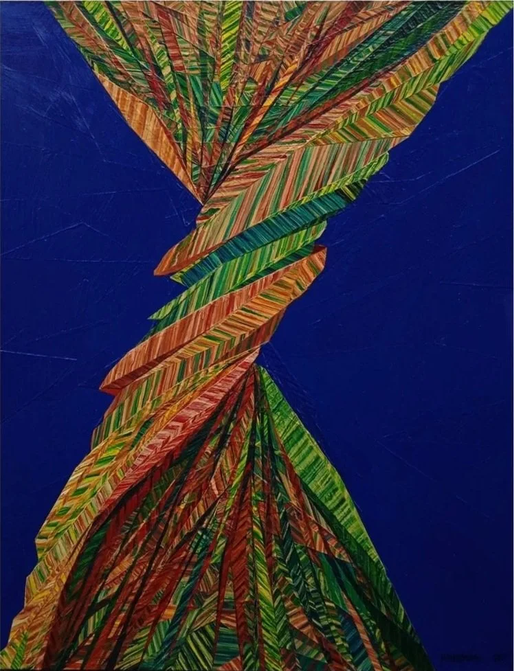  Crossing 
 Acrylic on Canvas 
 70cm x 80cm, 2020 