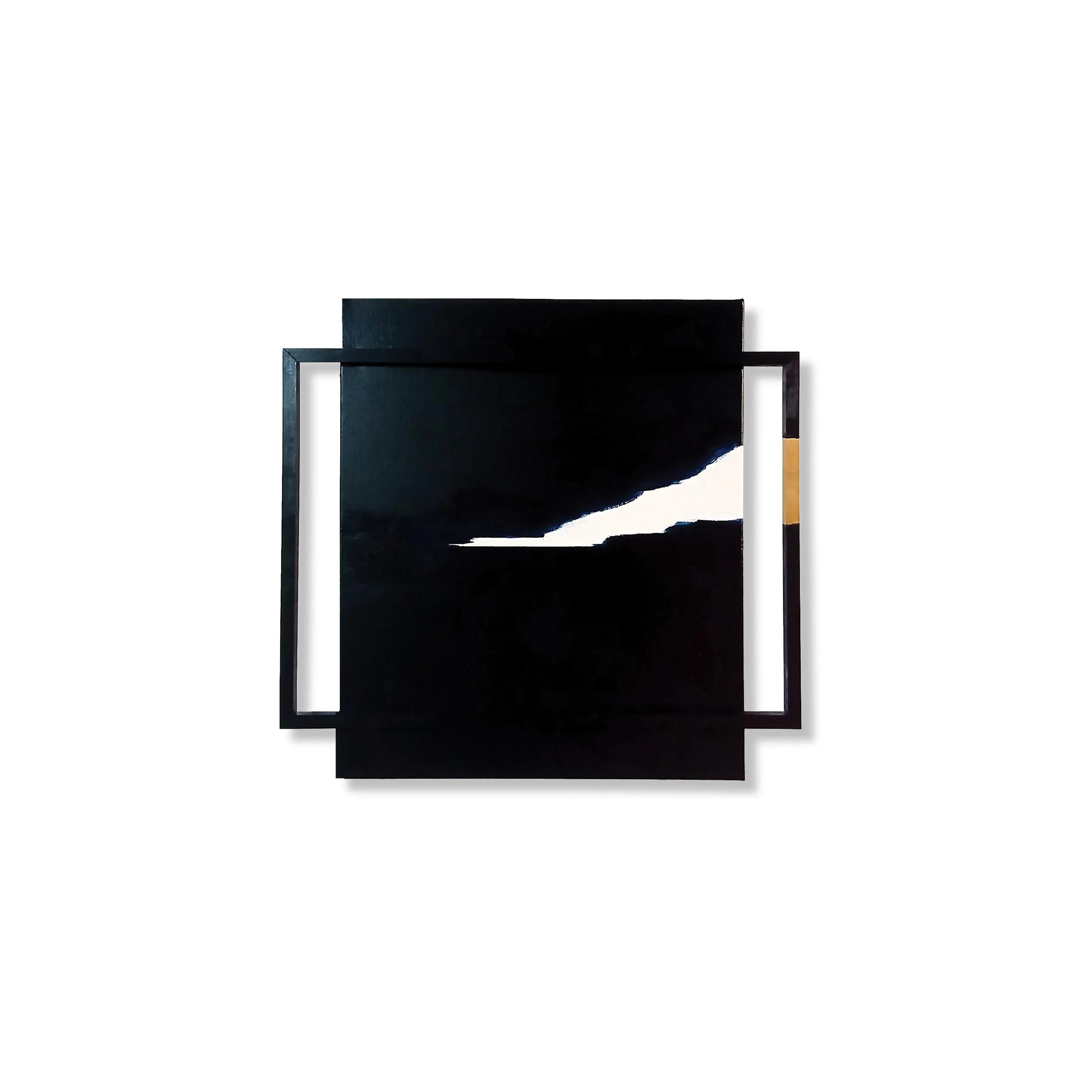  Paul Bai 
 Study of Horizon No.8 
 acrylic on canvas and wood 
 70cm x 66cm, 2026 