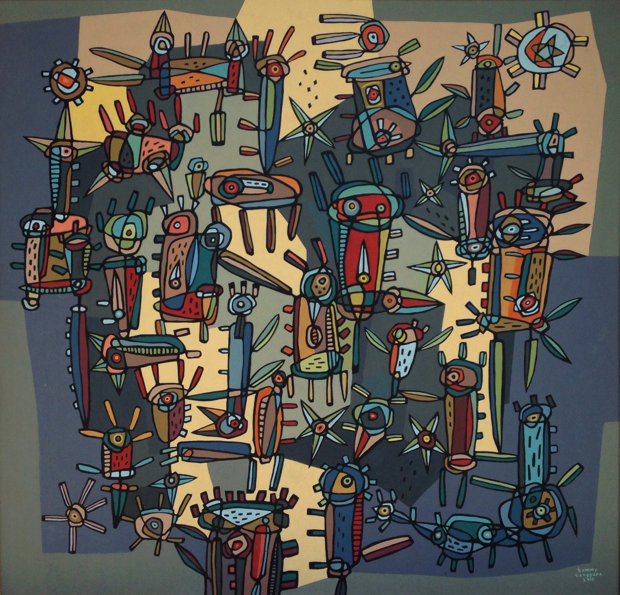 Aesthetic of Plant 
 Acrylic on canvas 
 153 cm x 148 cm, 2015 