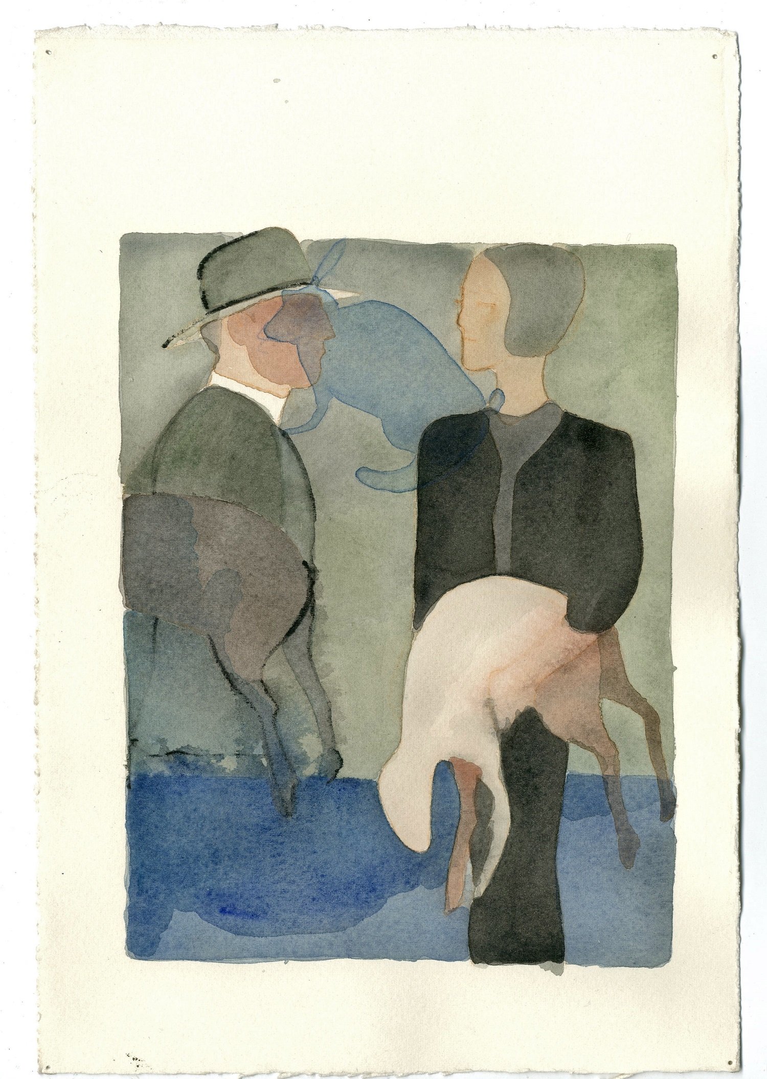  Zhu Xingguo 
 Mr. Air 
 Watercolor on paper 
 32 cm x 24 cm, 2013 