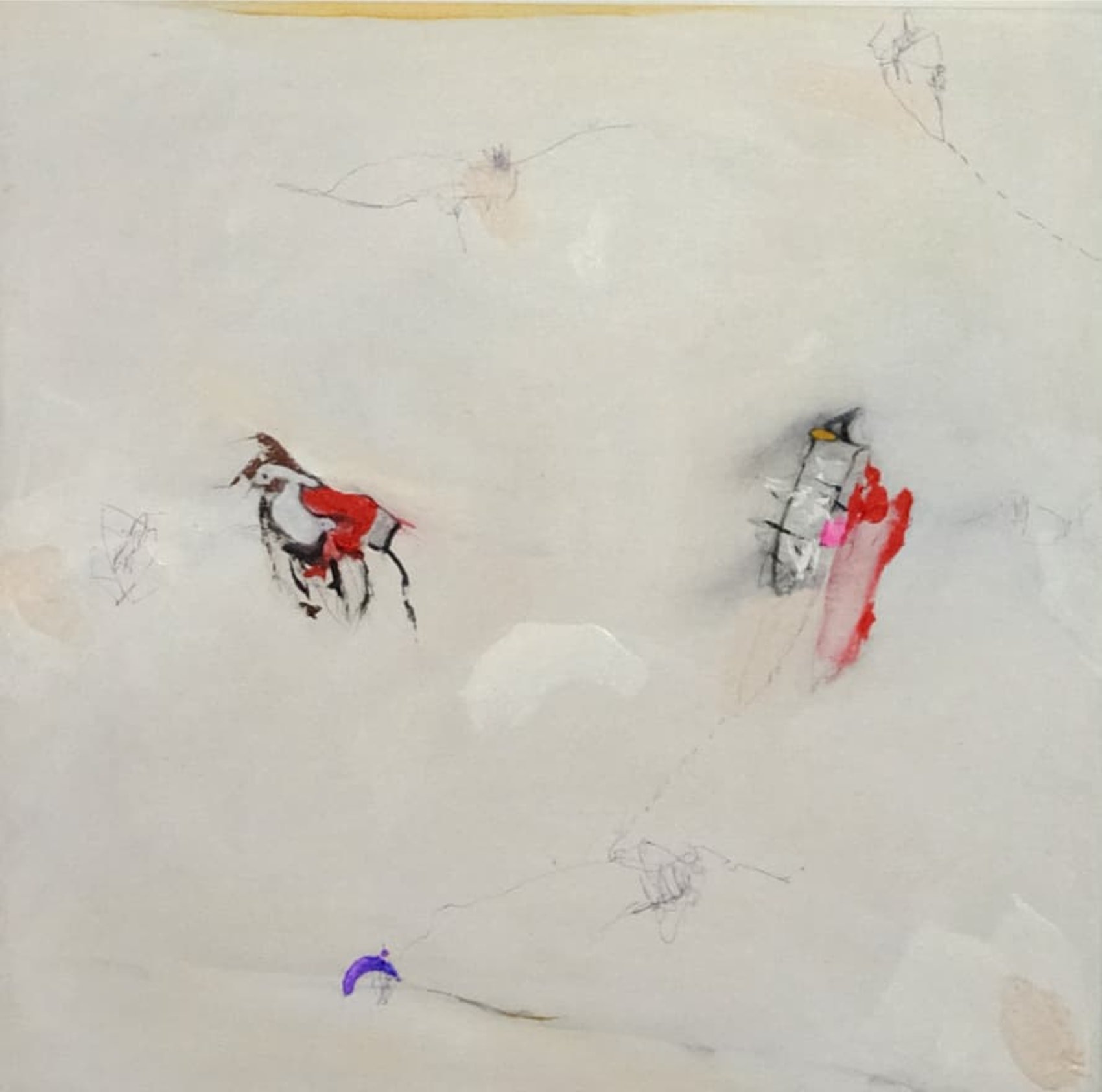  Budi Setyawan 
 Song Bird #3 
 acrylic on canvas 
 100 cm x 100 cm, 2022 
