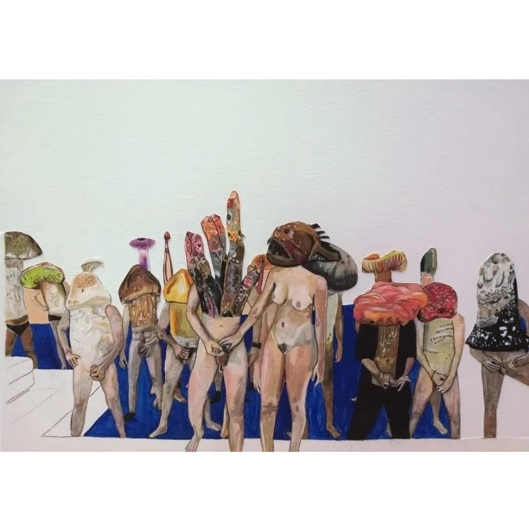  A Different Merry Go Around 
 Watercolor and colored pencils on paper 
 43 x 35 cm, 2018 